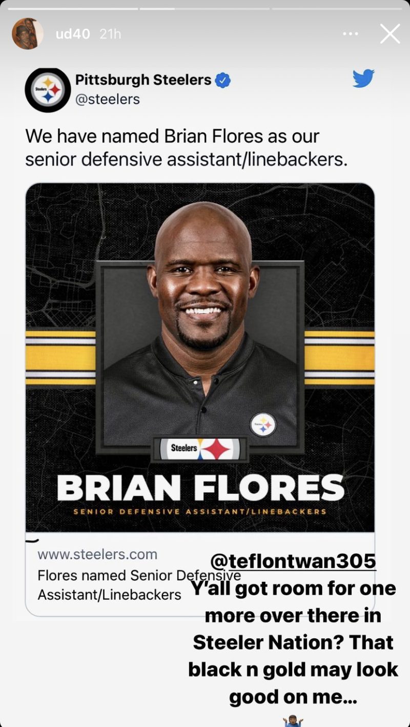 brian flores pittsburgh steelers