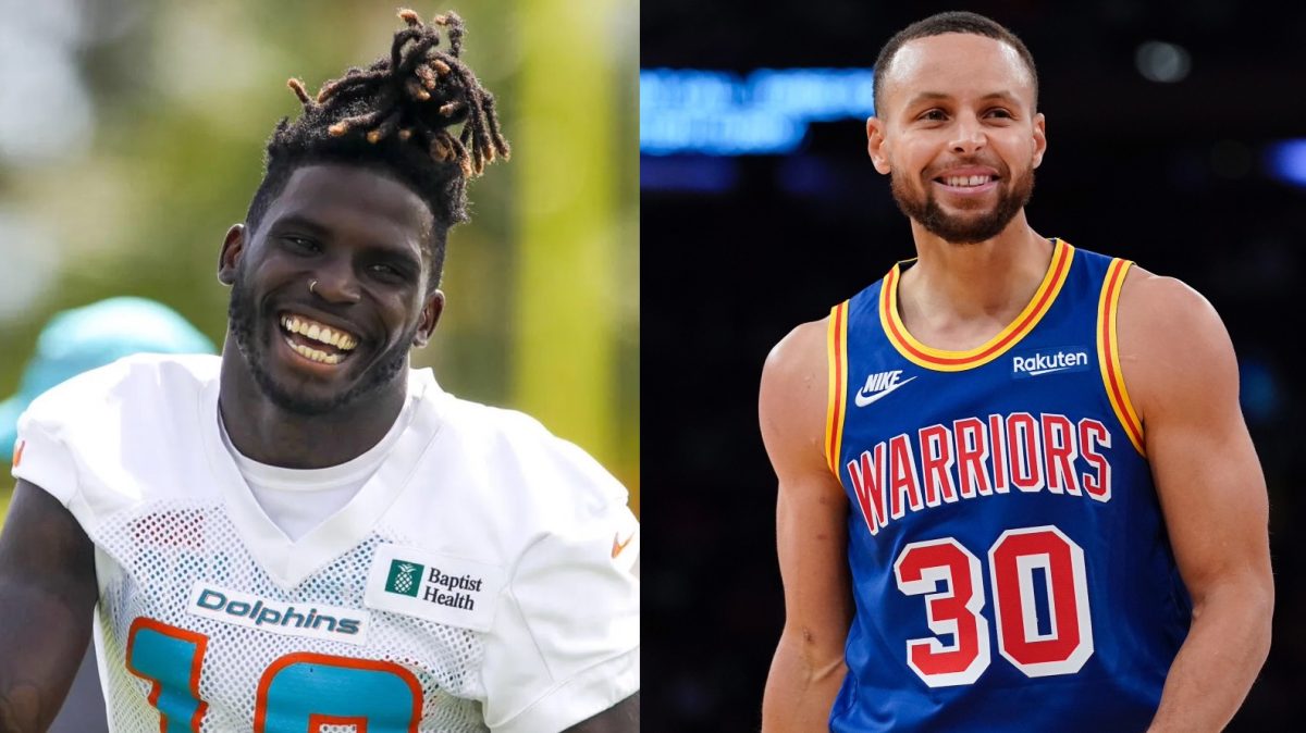 Tyreek Hill and Stephen Curry