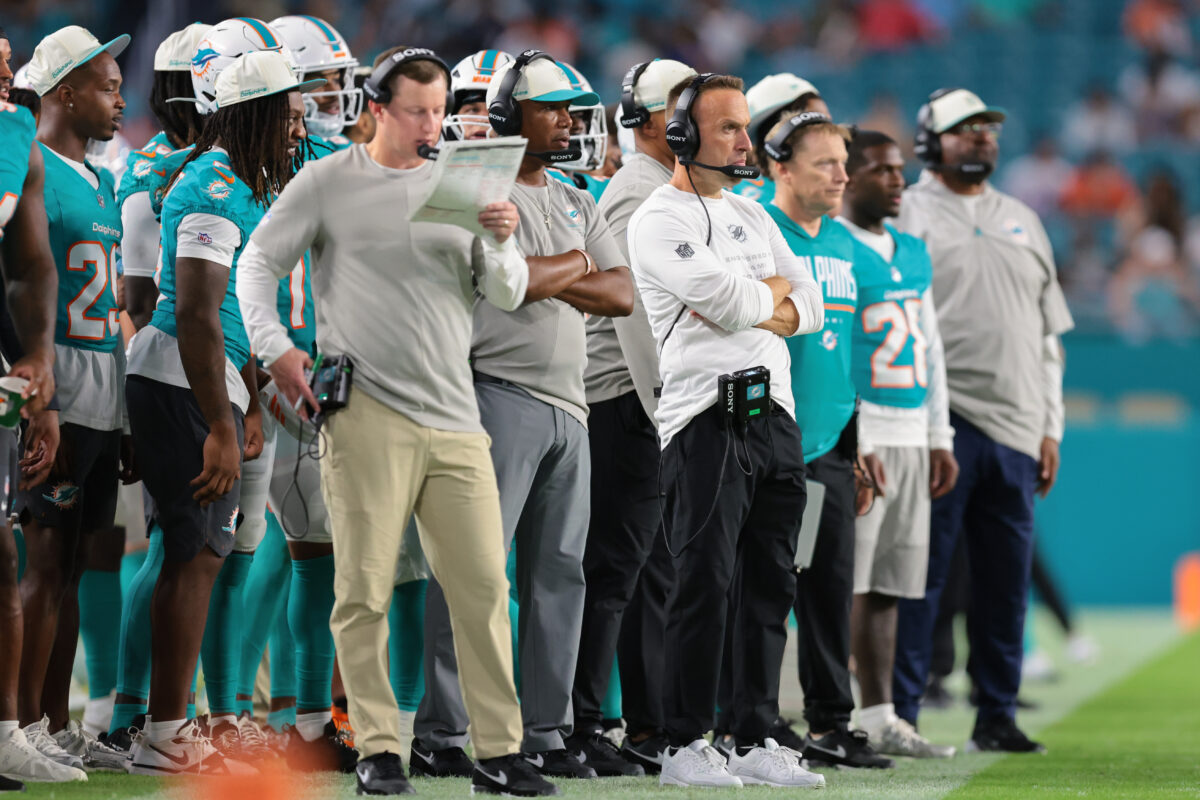 Jeff Hafley admits Dolphins considering lineup changes after 0-2 start